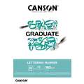 Bloc Graduate Lettering Marker Canson, A3, 29,7 cm x 42 cm, Lisse, 180 g/m², Bloc collé 1 côté