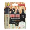 STABILO® | BOSS® ORIGINAL NatureCOLORS highlighter — sets, set A — 4 kleuren, 2 mm|5 mm, wig-vormige punt