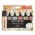 STABILO® | BOSS® ORIGINAL NatureCOLORS highlighter — sets, set C — 6 kleuren, 2 mm|5 mm, wig-vormige punt