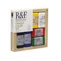 R&F HANDMADE PAINTS® | Encaustic wasverf — 7-cadeausets, 6 kleuren — OPAQUE COLOR, set