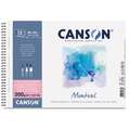 Vellen papier Montval Canson 300 g/m², 24 cm x 32 cm, 300 g/m², gesatineerd, 2. Blok met 12 vel — gespiraleerd aan één korte zijde
