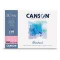 Vellen papier Montval Canson 300 g/m², 18 cm x 25 cm, 300 g/m², gesatineerd, 1. Blok met 12 vel — aan één lange zijde verlijmd