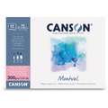 Vellen papier Montval Canson 300 g/m², A4, 21 cm x 29,7 cm, 300 g/m², gesatineerd, 1. Blok met 12 vel — aan één lange zijde verlijmd