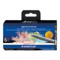 STAEDTLER® | Pigment brush pen 371 — 6-sets, Pastel Colours, set, penseelpunt