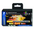 STAEDTLER® | Pigment brush pen 371 — 6-sets, set, penseelpunt