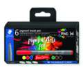 STAEDTLER® | Pigment brush pen 371 — 6-sets, set, penseelpunt