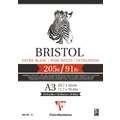 Bristol Clairefontaine, A3, 29,7 cm x 42 cm, Lisse, 205 g/m², Bloc collé 1 côté