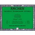 Bloc papier aquarelle Arches 300g/m², 23 x 31 cm - Bloc 20 feuilles, collé 4 côtés, 300 g/m², 1. Grain fin