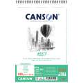 Canson 1557 tekenblok, A5, 14,8 cm x 21 cm, 180 g/m², mat, blok, spiraalgebonden