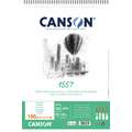 Canson 1557 tekenblok, A3, 29,7 cm x 42 cm, 180 g/m², mat, blok, spiraalgebonden
