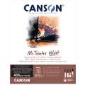 CANSON® | Mi-Teintes® Velvet pastelblok, Charcoal black, blok (eenzijdig gelijmd), 430 g/m², 32 cm x 41 cm