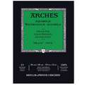 Bloc papier aquarelle Arches 300g/m², 26 x 36 cm - Bloc de 12 feuilles, collé 1 côté, 300 g/m², 1. Grain fin
