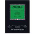 Bloc papier aquarelle Arches 300g/m², 42 x 29,7 cm - Bloc de 12 feuilles, collé 1 côté, 300 g/m², 1. Grain fin