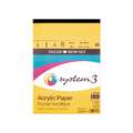 Acryl schilderblok DALER-ROWNEY System 3, A4, 21 cm x 29,7 cm, 230 g/m², gestructureerd|mat, blok (eenzijdig gelijmd) 20 vellen