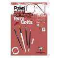 Papier multi-techniques PaintON TerraCotta Clairefontaine, A4 - 21 x 29,7 cm, 250 g/m², Fin, 1. Bloc de 20 feuilles