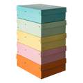 Assortiments de 5 boîtes Purebox nuances pastels Flaken, 10 cm - A4 - 21 x 29,7 cm, Set