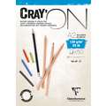 Cray’On Clairefontaine (papier grain très fin), A2, 42 cm x 59,4 cm, A2 - 42 x 59,4 cm - 120g/m² - bloc 50 feuilles, collé en tête, Bloc collé 1 côté