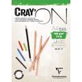Cray’On Clairefontaine, A4, 21 cm x 29,7 cm, A4 - 21 x 29,7 cm - 160g/m² - blok van 30 vellen, blok (eenzijdig gelijmd)