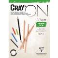 Cray’On Clairefontaine (papier grain très fin), A3, 29,7 cm x 42 cm, A3 - 29,7 x 42 cm - 160g/m² - bloc 30 feuilles, collé en tête, Bloc collé 1 côté