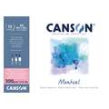 Vellen papier Montval Canson 300 g/m², A3, 29,7 cm x 42 cm, 300 g/m², gesatineerd, 1. Blok met 12 vel — aan één lange zijde verlijmd