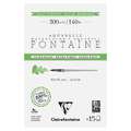 Clairefontaine | Fontaine Aquarellkarton Extra White, 10 cm x 15 cm, ruw, blok (vierzijdig gelijmd)