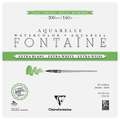 Papier aquarelle Fontaine Extra-Blanc grain torchon Clairefontaine, 20 cm x 20 cm, Torchon, Torchon