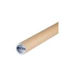 Kartonnen koker ○ naturel — met witte indrukdeksels, lengte: 35 cm — Ø 50 mm, 1. Doorsnede: 50 mm