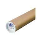 Kartonnen koker ○ naturel — met witte indrukdeksels, lengte: 75 cm — Ø 100 mm, 4. Doorsnede: 100 mm