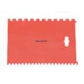 Spatule dentelée en plastique Walkron, 2 faces dentelées, 14,5 x 16,5 cm