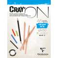 Cray’On Clairefontaine (papier grain très fin), A5, 14,8 cm x 21 cm, A5 - 14,8 x 21 cm - 120g/m² - bloc 50 feuilles, collé en tête, Bloc collé 1 côté