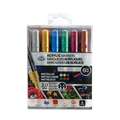 Royal & Langnickel® | ACRYLIC MARKER ○ reversible tip — 6-set PRIMARY, 2 mm, ronde punt|wig-vormige punt