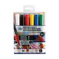 Royal & Langnickel® | ACRYLIC MARKER ○ reversible tip — 6-set PRIMARY, 2 mm, ronde punt|wig-vormige punt
