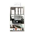 Royal & Langnickel® | ACRYLIC MARKER ○ assorted tips — 4-set BLACK, 0,7 mm|1,2 mm|2 mm|12 mm, set
