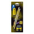 STAEDTLER | NORIX® grafietpotlood — 2  + 2ß sets ßsets, set, Gelb, 2 Bleistifte HB, 1 Radierer, 1 Spitzer