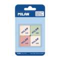 MILAN® | Gum 430 ○ vierkant — synthetisch rubber, blister met 4 gummen, blister met 4 gummen