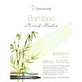 Papier Multi-Techniques Bamboo Hahnemühle, 8 cm x 10,5 cm, Bloc collé de 12 feuilles, 265 g/m², Bloc collé 2 côtés