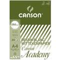Papier dessin blanc Academy Canson, A4, 21 cm x 29,7 cm, 250 g/m², Fin