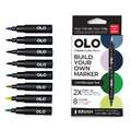 OLO™ | Alcohol Half-Marker ○ brush nib — 8 + 5-sets, set, Landscape