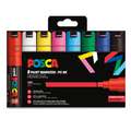 Coffret de feutres pointe large biseautée PC-8K classique Posca, 8 mm - 8 marqueurs classiques