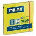 Bloc note adhésive Milan, 76 x 76 mm - 100 notes, Jaune fluo
