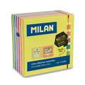 Bloc note adhésive Milan, 76 x 76 mm - 400 notes, fluos (jaune, multicolore)