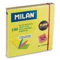 Bloc note adhésive Milan, 76 x 76 mm - 100 notes 4 blocs séparés, Fluo