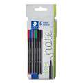 Set Triplus Fineliner 334 Staedtler, set, 0,3 mm, punt met metalen fitting