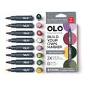OLO™ | Alcohol Half-Marker ○ chisel nib — 8 + 5-sets, set, Botanical