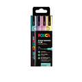 Set van 4 markers Posca metaalkleuren, 1,5 mm, ronde punt