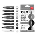 OLO™ | Alcohol Half-Marker ○ chisel nib — 8 + 5-sets, set, Gray