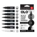 OLO™ | Alcohol Half-Marker ○ brush nib — 8 + 5-sets, set, Gray