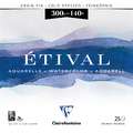 Bloc papier aquarelle Etival Clairefontaine (Grain Fin  - 300g/m²), 24 x 24 cm, 25 feuilles, Fin