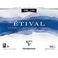Bloc papier aquarelle Etival Clairefontaine (Grain Fin  - 300g/m²), 24 x 30 cm, 100 feuilles, Fin