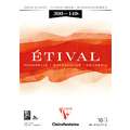 Papier aquarelle Etival Clairefontaine (grain Classique), A4 21 x 29,7 cm - 300 g/m², Bloc de 10 feuilles collé 1 côté, Bloc collé 1 côté